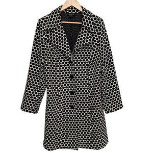 Lane Bryant Black & White Polka Dot Button Front Pea Coat. Jacket. Plus. 20.